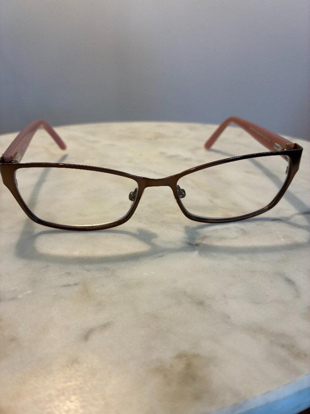 Nicole Miller New York Amsterdam Brown/Pink Authentic Eyeglasses Frames 53-15